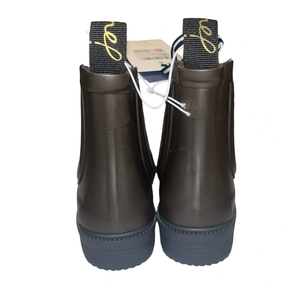 🌟NWT🌟 Joules Rutland Chelsea Brown Rubber Ankle Rain Boots